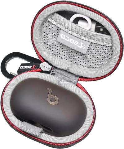 Draagbare Oplader voor Draadloze Oordopjes - Zwart - Beschermcase voor Soundcore Space A40 met Extra Bescherming en Stijl
