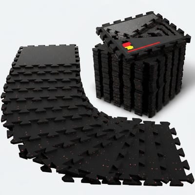 NEOLYMP Fitness vloermat – zware rubbermat – puzzelmat set van 8 stukken