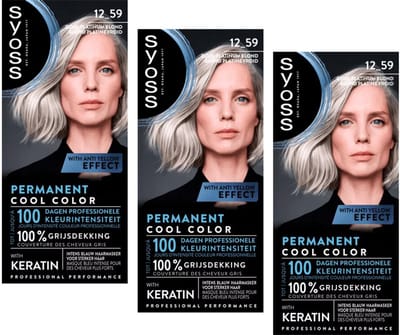 Syoss - Haarverf - 12_59 - Cool Platinablond - 115ml x 3