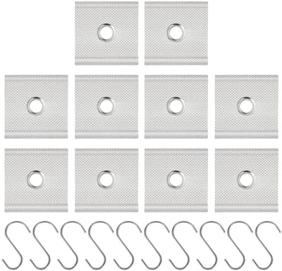 Dailygoods- Luifelhaken 10 Stuks - RV Beschermhaken - S Haken - Roestvrij Staal - PVC Gecoate Stof - Duurzaam en Corrosiebestendig - Haakset