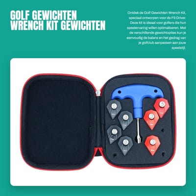 Dailygoods- Golf Gewichten Set 7 Stuks - Compatibel met F9 Driver - Aluminiumlegering - Inclusief Sleutel - Rood/Zwart - Hoogwaardige Vervanging - Gewichtset