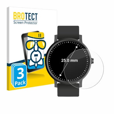 Screenprotector 3 Stuks voor Horloges (Rond, ø: 25 mm) Beschermglas transparant