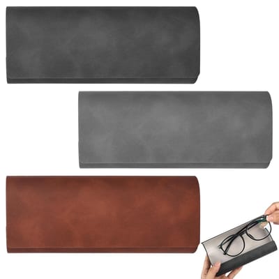 Dailygoods - 3 Stuks Hardcase Brillenkoker - Draagbare Harde Schaal Met Magnetische Gesp Voor Zonnebrillen en Leesbrillen - Geschikt Voor Alle Soorten Brillen Dames