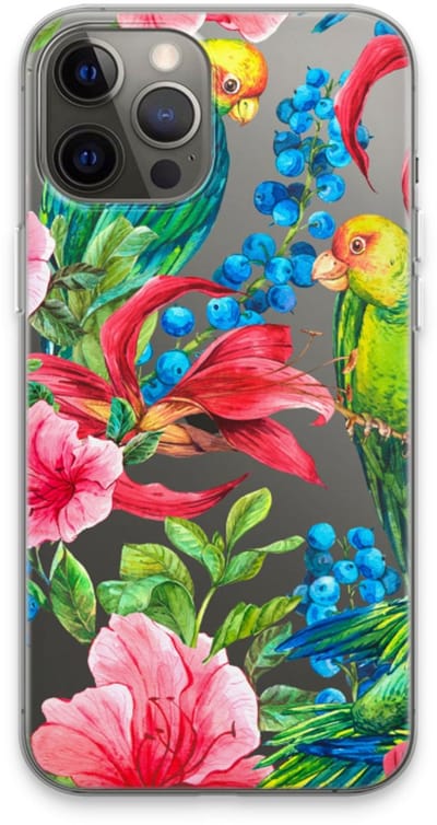 Case Company® - Hoesje geschikt voor iPhone 13 Pro Max hoesje - Papegaaien - Soft Cover Telefoonhoesje - Bescherming aan alle Kanten en Schermrand