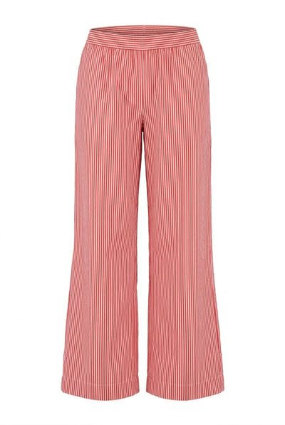 Angel of Style - Dames - Broek wijde rechte pijp strepen - Roze - Maat 54