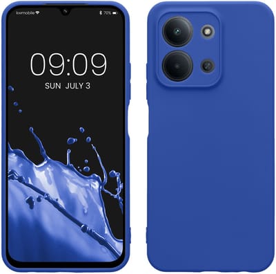 kwmobile telefoonhoesje geschikt voor Xiaomi Redmi 15C / Poco C85 - Hoesje voor smartphone - Precisie camera uitsnede - In Baltisch blauw
