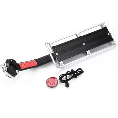 Mountainbike Fietsdrager Zadelpen Achterplank Aluminiumlegering Zwart