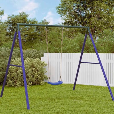 vidaXL Schommelzitje voor kinderen 1-persoons verstelbaar touw blauw
