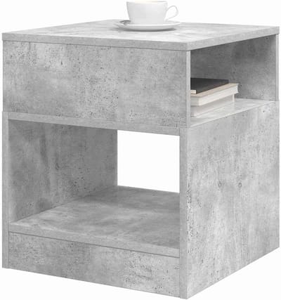 Bijzettafel Rechthoekig - Hoektafel Opbergruimte - Woonkamer Organiseren - Strak Modern Ontwerp - 40 x 40 x 45 cm