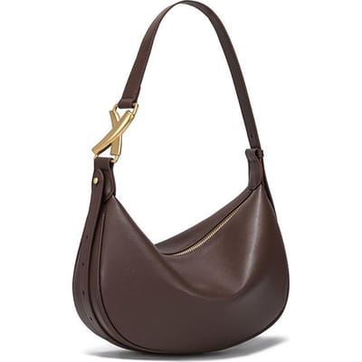 Rundleer Tas Crossbody Tas voor Vrouwen Nieuwe Echte Lederen Dames Tas Niche Veelzijdige Schoudertas Modieuze Commuter Dumpling Tas black