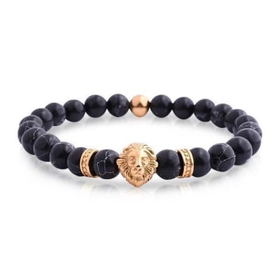 Armband Heren - Armband Mannen - Armband Dames - Heren Armband - Armband -  Kralen Armband - Lion