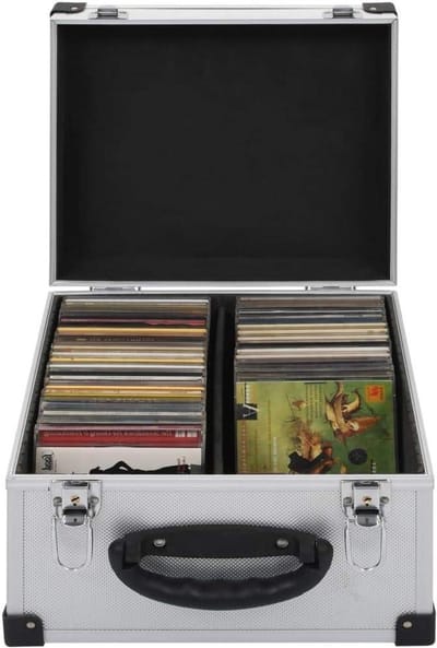 CD Koffer - Muziek Opslag - Cd's Organiseren - Vergrendelbare Beveiliging - 40 CD's - Zilver