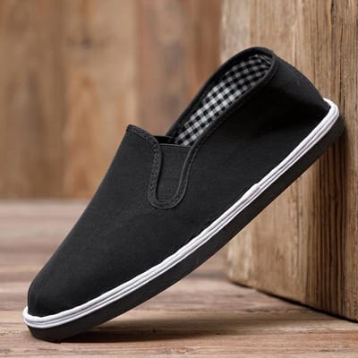Stoffen Schoenen Heren Comfortabele Zwarte Stoffen Schoenen Handgemaakte Oefenschoenen Casual Schoenen Traditionele Zwarte Stoffen Schoenen 45 zwart