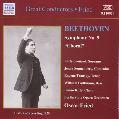 Berlin State Opera Orchestra, Oscar Fried - Beethoven: Symphonies No.9 'Choral' (CD) (Remastered)
