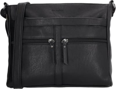 Beagles Majorca Crossbodytas - Schoudertas - Dames - Rits - Tussenvak - Verstelbare Schouderband - Praktisch - Zwart