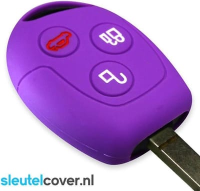 Autosleutel Hoesje geschikt voor Ford - SleutelCover - Silicone Autosleutel Cover - Sleutelhoesje Paars