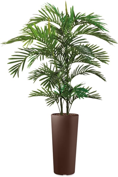 HTT - Kunstplant Areca palm in Clou rond bruin H175 cm