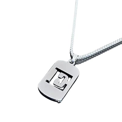 Livano Ketting - Heren - Staal - Nep zilver - Met Hanger - E
