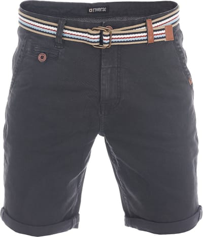 riverso Heren Short RIVKlaas regular/straight Grijs W 46 Volwassenen Stretch Zomershorts met Riem & Omslag