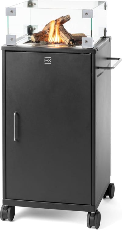 Happy Cocooning Cocoon Move Zwart - Terrashaard op Gas - Stijlvolle Buitenhaard - 72x47x103 cm