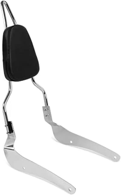 Passagierskussen Motor - Rugleuning Sissybar - Comfortabele Ritten - Waterdicht Synthetisch Leer - 33 kg - Zwart