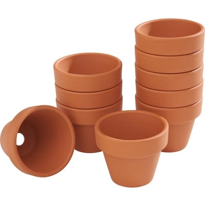 Terracotta potten - Binnen-Ø 4 cm, 10 stuks