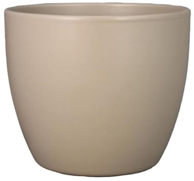 Floran Plantenpot - taupe - mat - keramiek - 13 x 12 cm - plantenpotten binnen