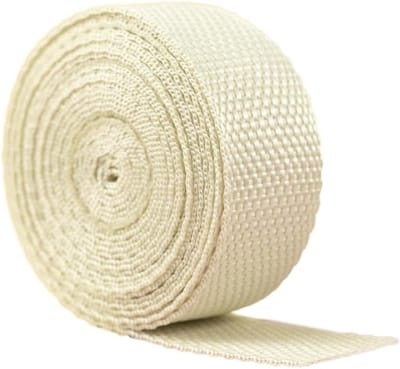 20 meter brede 25 mm polypropyleen linten voor ambachtelijke projecten, tassen, naaien, breien en cadeauverpakkingen in beige