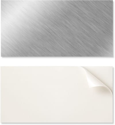 Zelfklevende PVC-wandtegels met metaalstructuur 10x40x20 cm