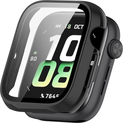Strap-it Hard case hoesje met glazen screen protector - geschikt voor de Honor Watch 5 (zwart)