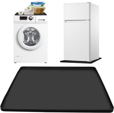 Antivibratie mat voor wasmachine en koelkast - Siliconen, antislip, 60x60 cm, rubberen onderlegger met opstaande rand voor extra bescherming