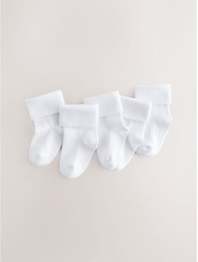 Next - Pasgeboren unisex - Babysokken met omslag - Wit