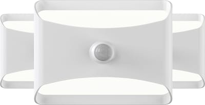 Calex Spot On Draadloze Wandlamp - Set van 3 stuks - Op Batterij - Eenvoudige installatie - Warm Wit licht - Trapverlichting met Bewegingssensor - Wit
