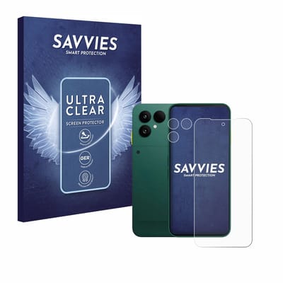 Savvies - Screenprotector voor Fairphone 6 (Voor+Camera) - Folie Beschermfolie transparant 18 Stuks