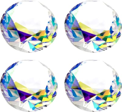 Kleurrijke kristallen glazen diamanten set van 4, 40mm decoratie voor feesten en speelgoedcadeaus