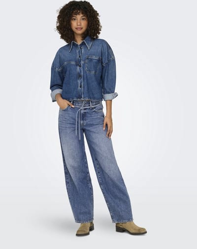 ONLY Straight fit jeans ONLGIANNA Mid waist Baggy fit Jeans