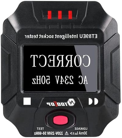 Stekkertester Digital - Wandschakelaarzoeker - Stopcontacten Controleren - Smart Display - EU Plug - Zwart