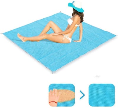Strand-/picknickkleed - 200x200 cm - Blauw