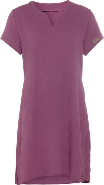 Knit Factory Indy Dames Jurk - Tuniek - Zomerjurk - Strandjurk - Violet - S - 100% Biologisch katoen