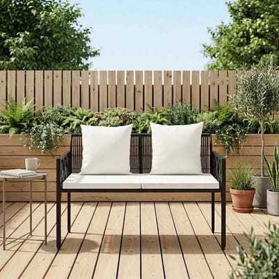 vidaXL - Buitenbanken - 2 - -Seater - 116 - x - 56 - x - 75 - cm - poly - rattan