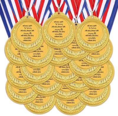 Award Medailles - Gouden Prijzen - Prestaties Vieren - DIY Ontwerp Mogelijk - 36 Stuks - Goud
