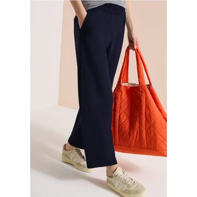 7/8 High Waist broek met wijde pijpen in Loose Fit