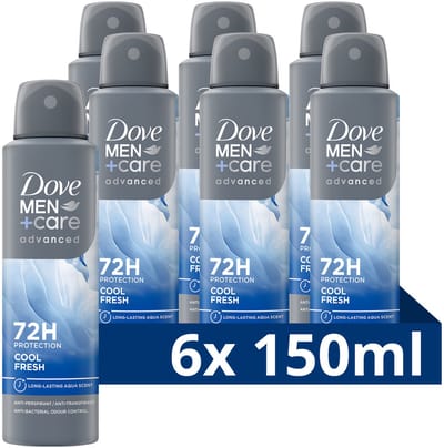 Dove Men+Care - Anti-Transpirant Deodorant Spray - Advanced - Cool Fresh - 6 x 150 ml - Voordeelverpakking