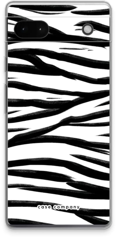 Case Company® - Hoesje geschikt voor Google Pixel 6a hoesje - Zebra pattern - Soft Cover Telefoonhoesje - Bescherming aan alle Kanten en Schermrand