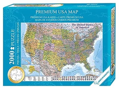 Puzzel 2000 stukjes USA - Amerika - 97 x 69 cm Premium Kaart 2021