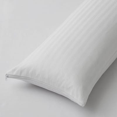 Famanu - Kussenbescherming, kussensloop met ritssluiting, ademend, 100% katoen, technologie tegen krimpen, 75 cm hoofdkussen