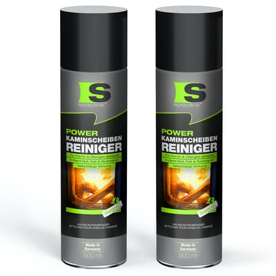 Spraytive 2x 500ml kachelruit reiniger schuimreiniger voor haardglas verwijdert roet vet en aanslag zonder schrobben streeploos schoon