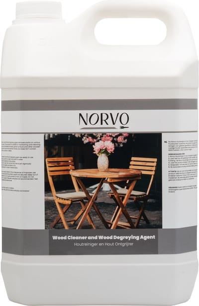 Wovar Norvo | Houtreiniger en Hout Ontgrijzer | 5 Liter | Per stuk