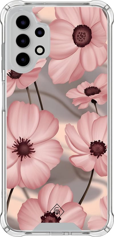 Casimoda® hoesje - Geschikt voor Samsung Galaxy A13 4G - Soft Bloom Pink - Shockproof case - Extra sterk - TPU/polycarbonaat - Roze, Transparant