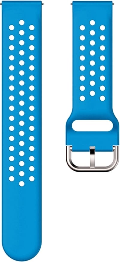 Siliconen bandje - geschikt voor Huawei Watch GT Runner 2 / GT 2(e) 46 mm / GT 3 / 4 / 5 (Pro) 46 mm / Watch 3 (Pro) / Watch 4 (Pro) / GT 6 (PRO) 46mm - lichtblauw